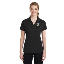 Personal Trainer Staff -Ladies RacerMesh™ Polo  - Embroidered LC YMCA Montclair w/ Y PT back & 100 Yr Centennial Logo on Left Sleeve